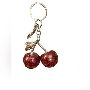 Sparkley Cherries 🍒 Keychain/Bag Charm- RED